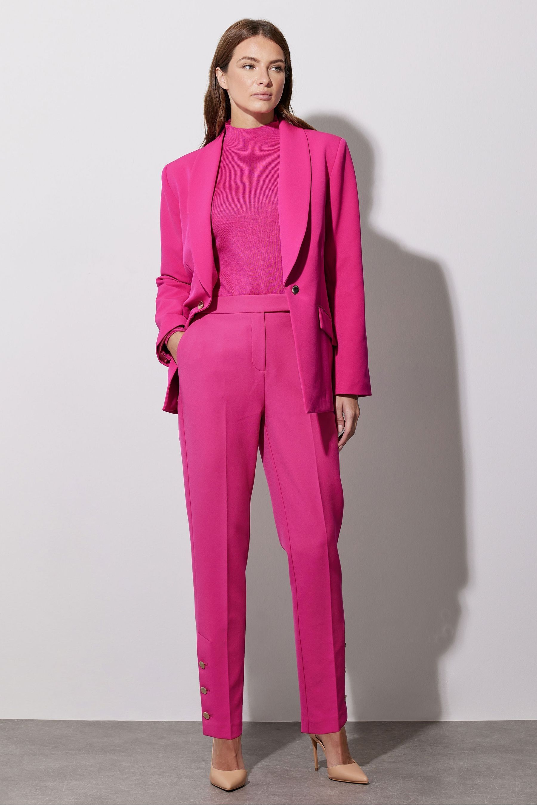 Pink trouser suit next 2025