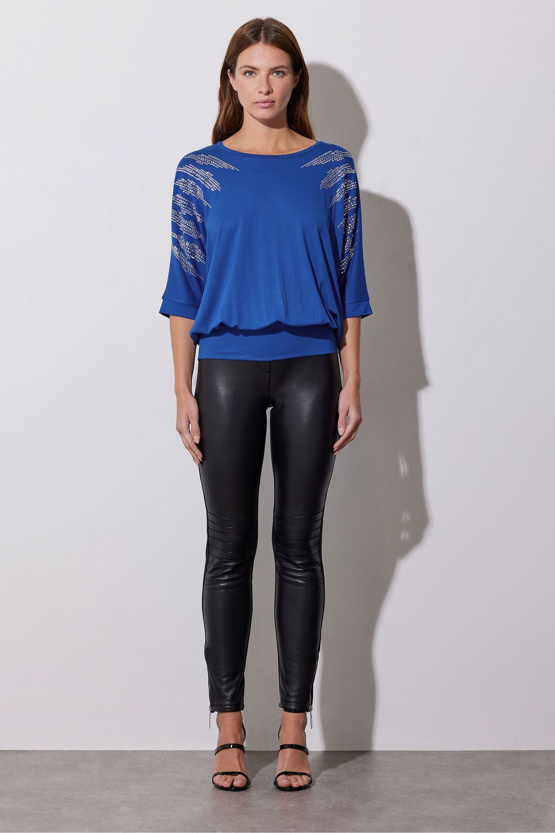 Star by Julien MacDonald Blue Diamante Detail Grown On Sleeve Top