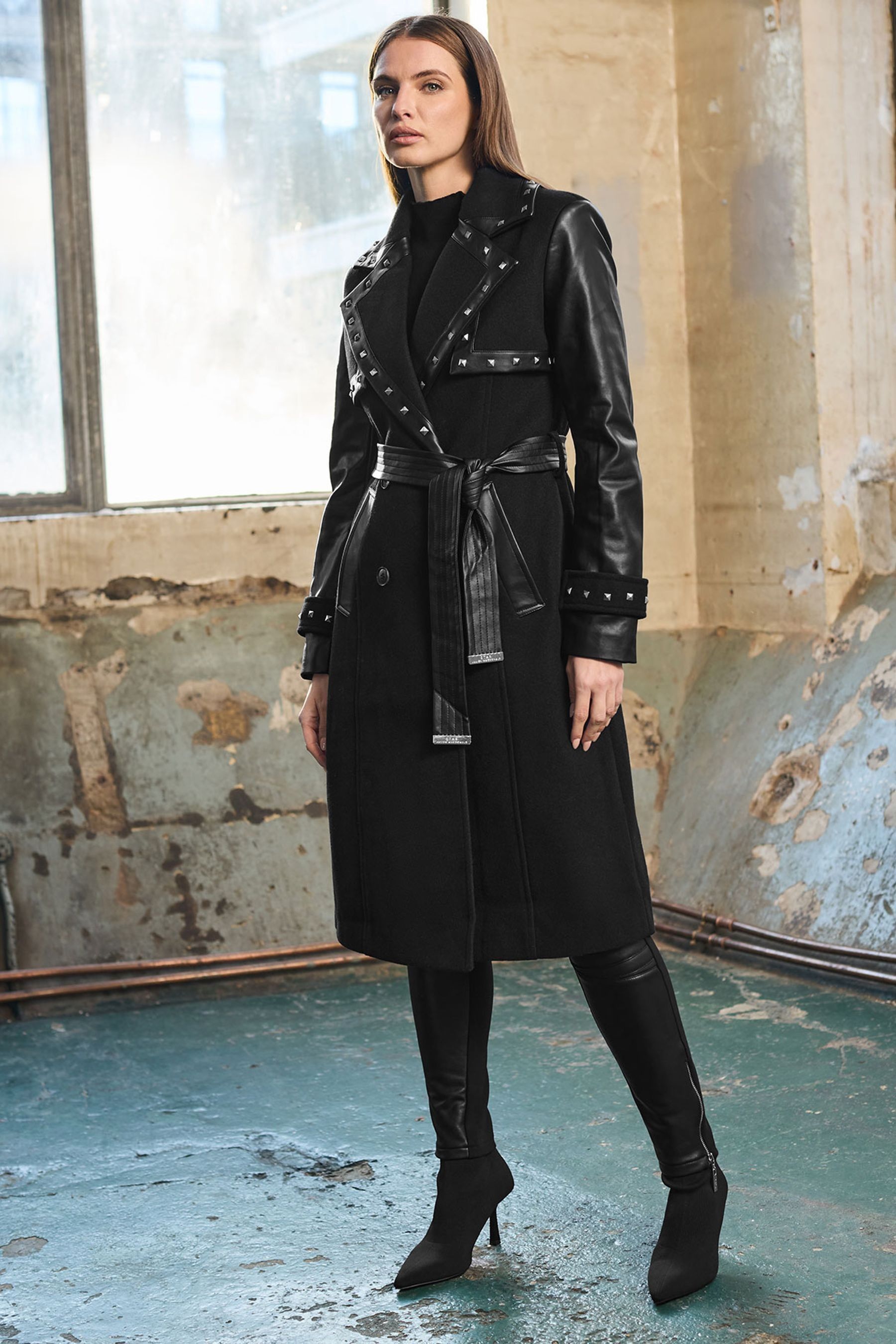 Julien macdonald black coat top