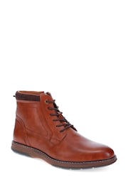 Pavers Brown Patched Lace-Up Boots - Image 2 of 5