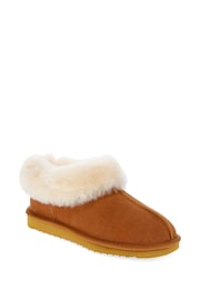 Jones Bootmaker Fabiola Faux Fur Brown Slippers - Image 2 of 5