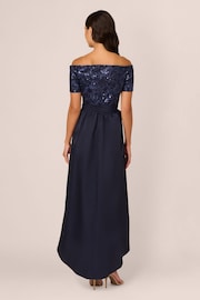 Adrianna Papell Blue Studio Sequin Taffeta Gown - Image 2 of 7