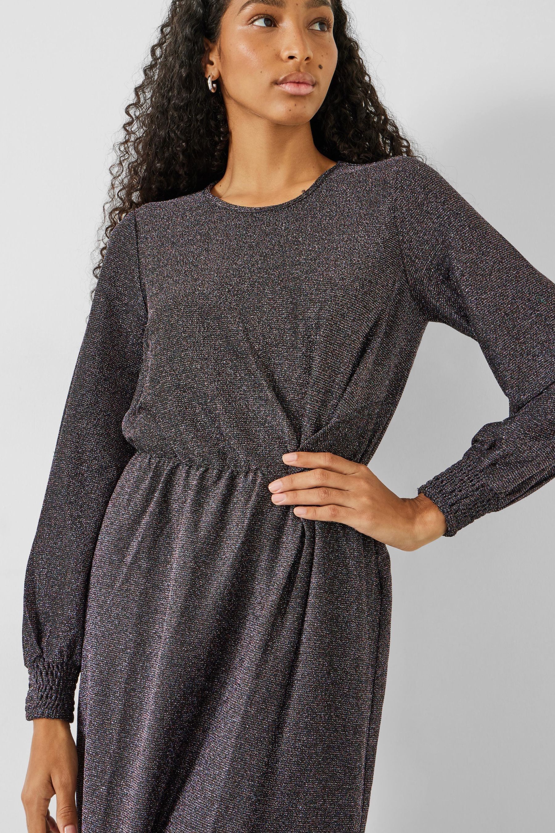 Buy Hush Black Natasha Glitter Jersey Dress from Next Malta