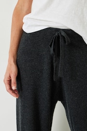 Hush Grey Mae Cashmere Ribbed Joggers - Image 4 of 5