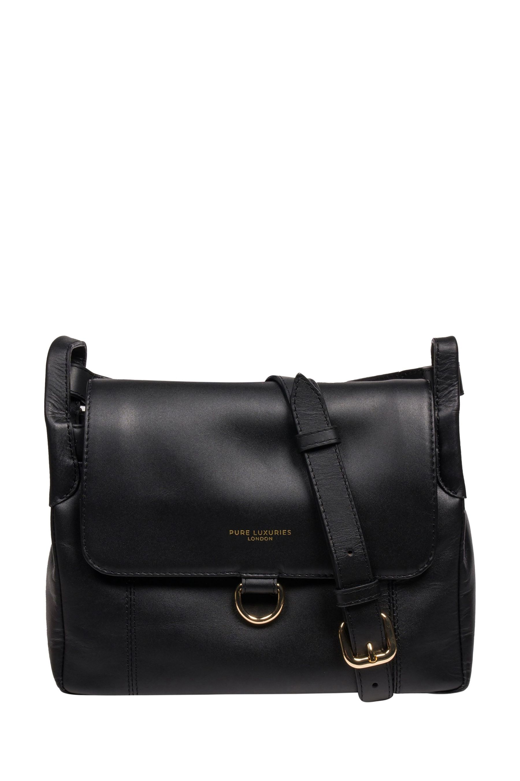 Buy Pure Luxuries London Cassie Leather Cross Body Black Bag Next Ukraine