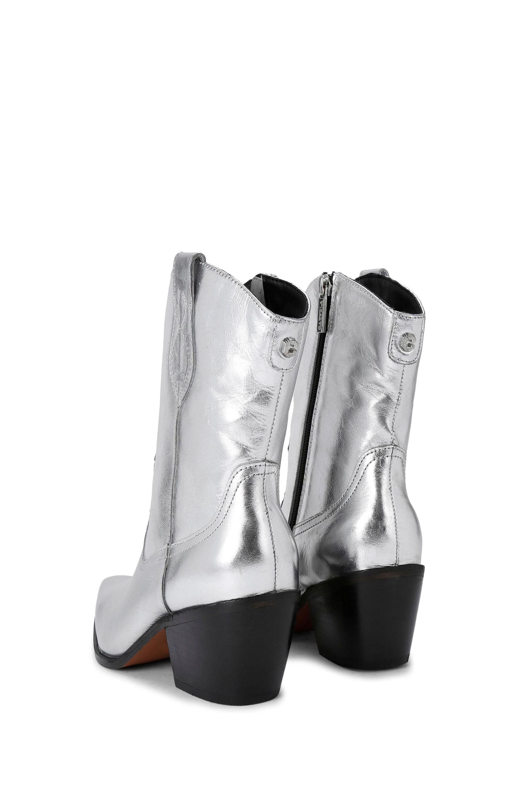 Silver chrome boots hot sale