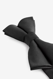 Black Recycled Polyester Twill Bow Tie - Image 5 of 5