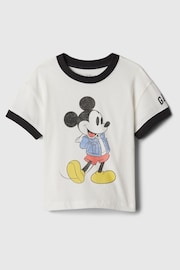 Gap White Disney Graphic Mickey Mouse T-Shirt (6mths-5yrs) - Image 1 of 2