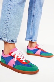 Boden Blue Erin Retro Tennis Trainers - Image 1 of 5