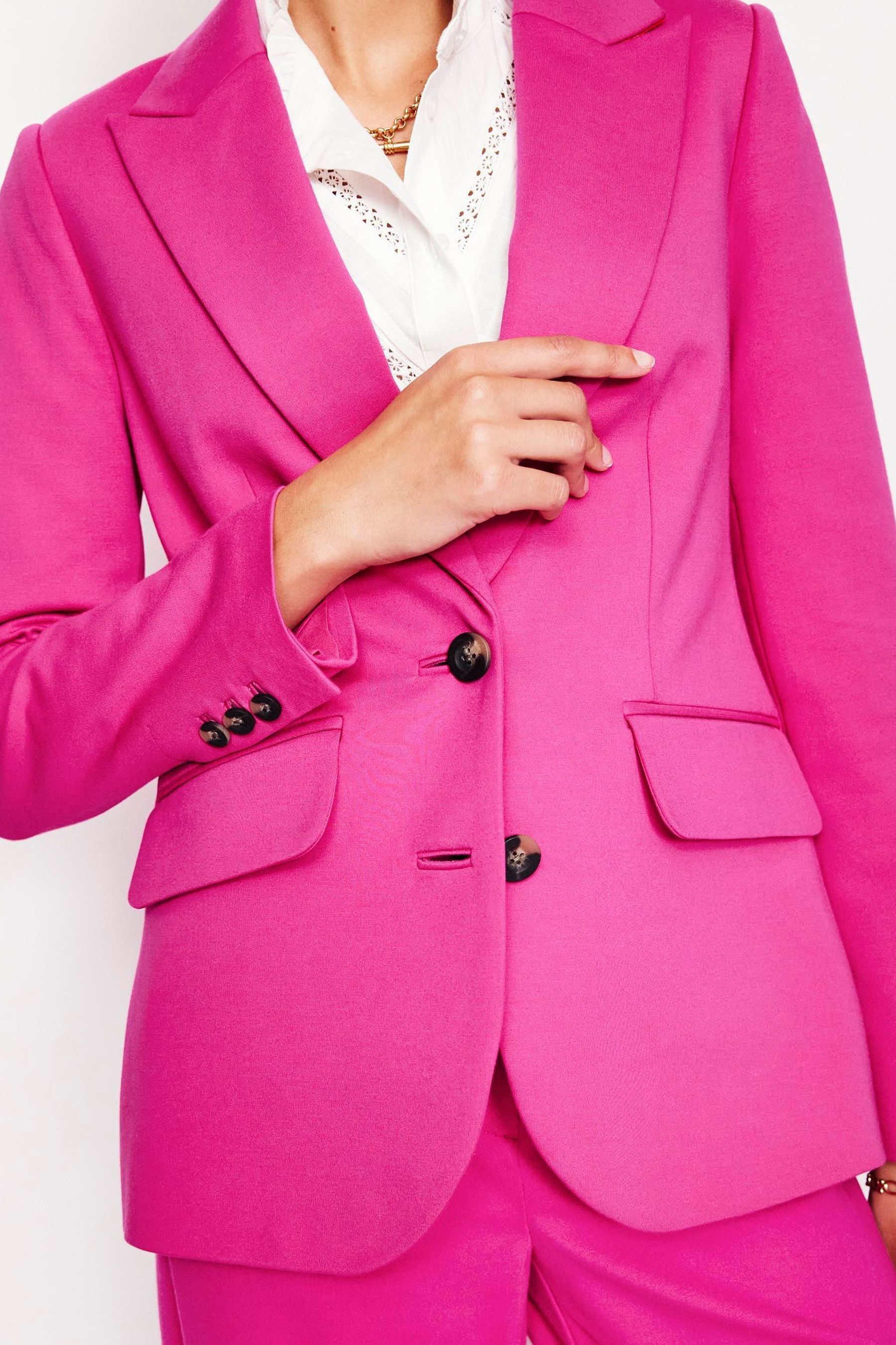 Pink ponte blazer sale