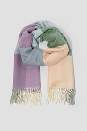 Monsoon Purple Alma Check Tassel Scarf - Image 1 of 1