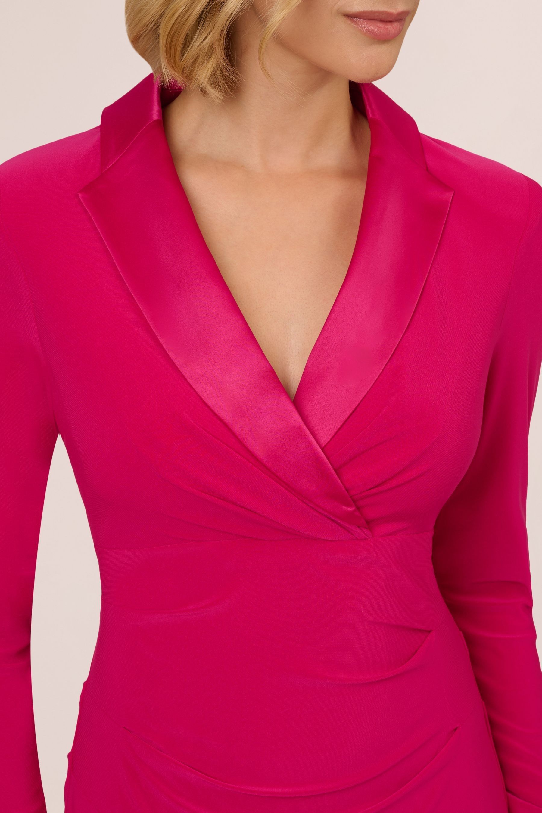 Buy Adrianna Papell Pink Jersey Tuxedo Dress from the Next UK online shop