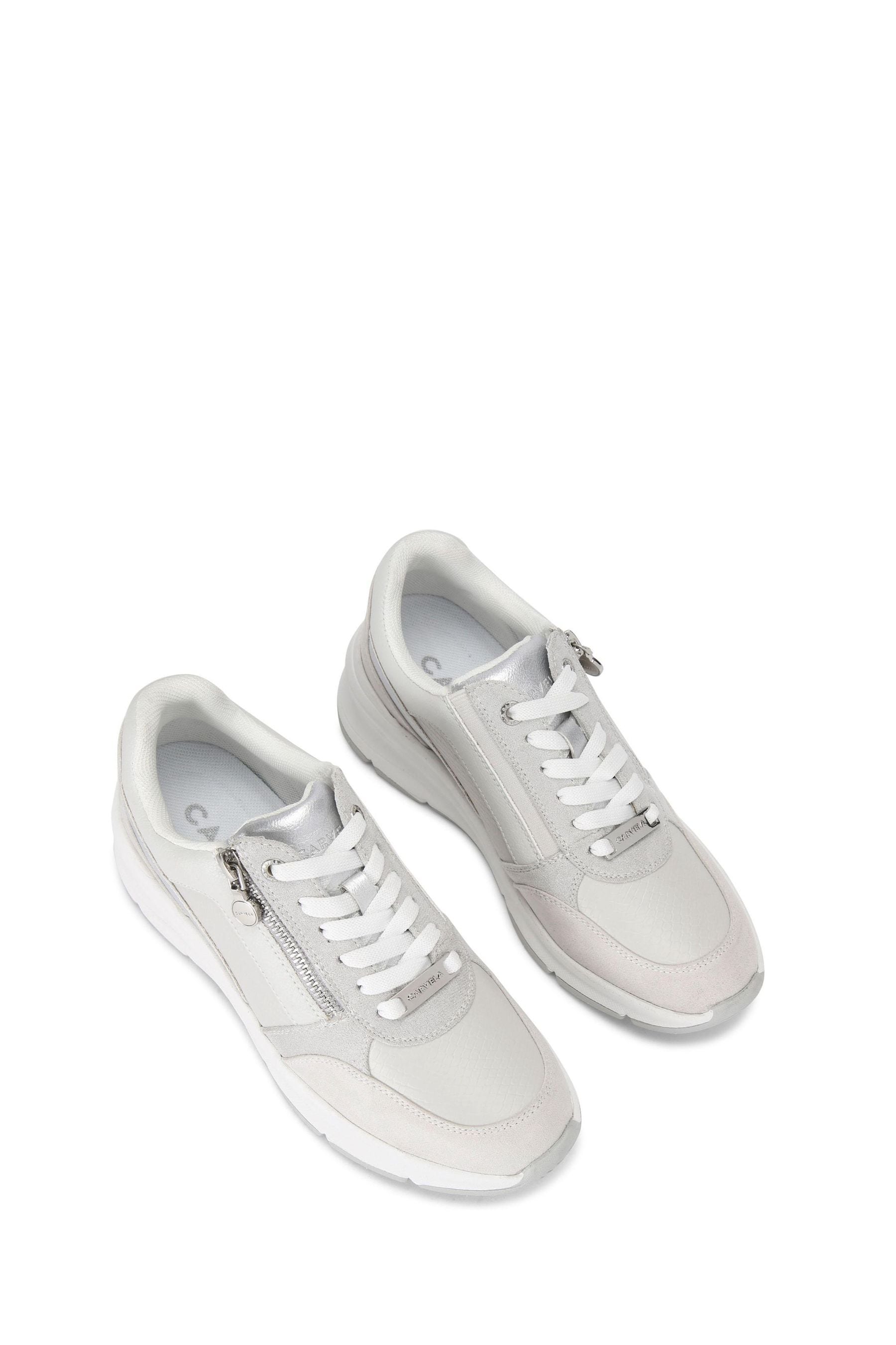 Grey carvela trainers store