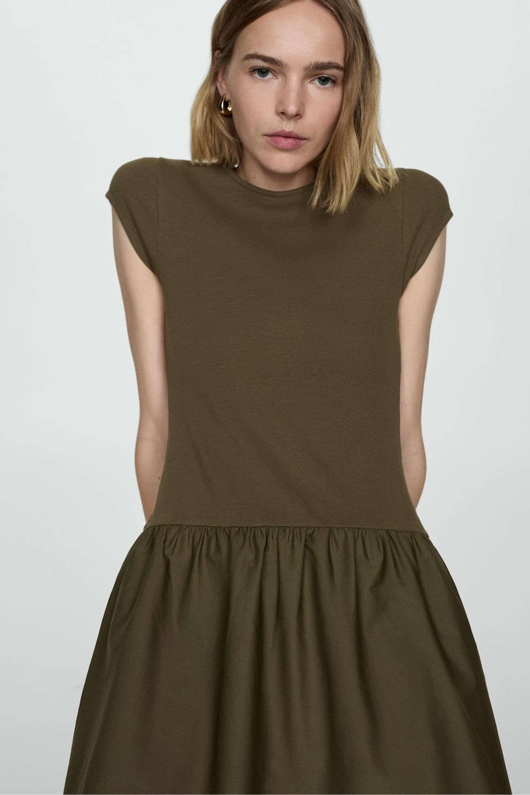 Mango khaki dress store