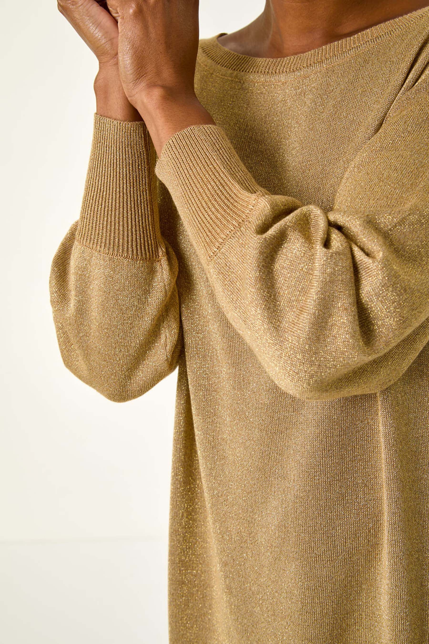 Gold shimmer jumper discount