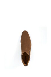 Dune London Brown Mandatory Plain Toe Chelsea Boots - Image 4 of 5