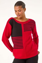 Roman Red Stripe Colour Block Jumper - Image 4 of 5