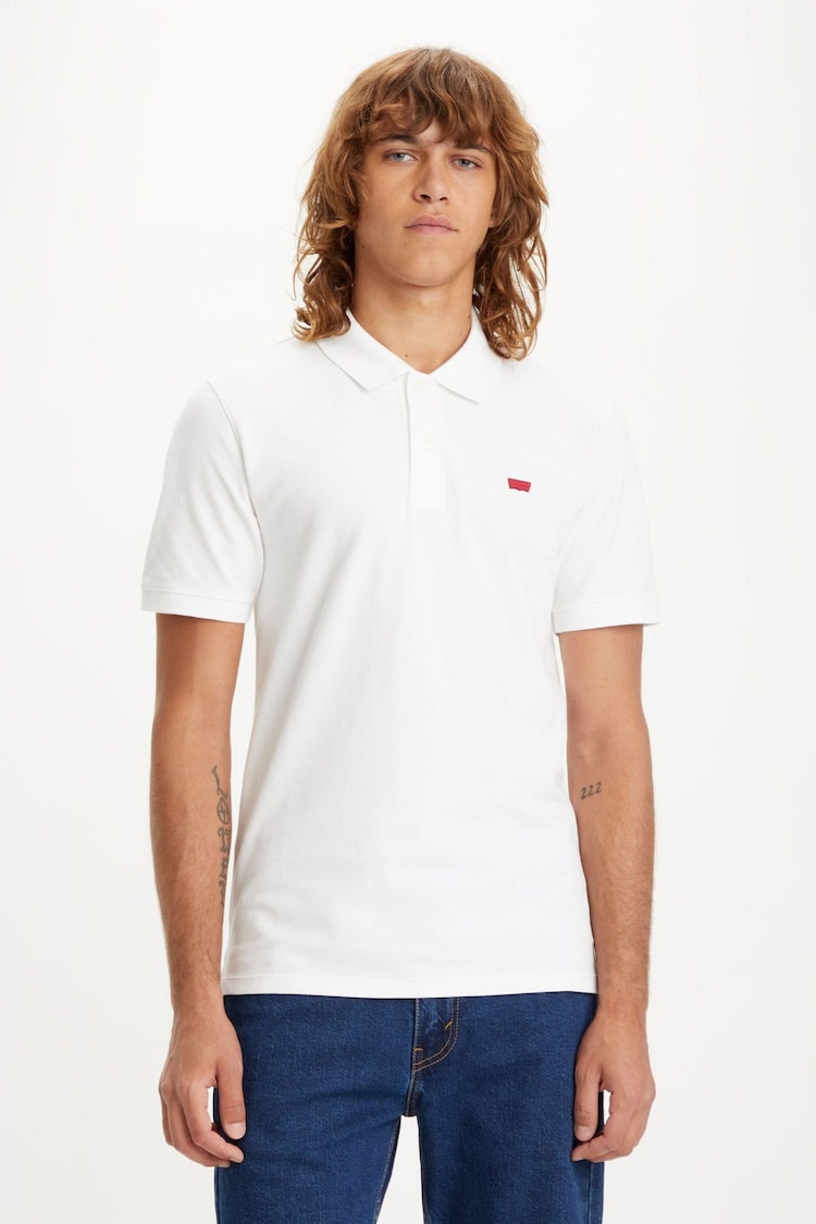 Levi's® White Slim Housemark Polo Shirt - Image 1 of 6