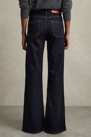 Reiss Dark Blue Bonnie Mid-Rise Flared Jeans - Image 5 of 6