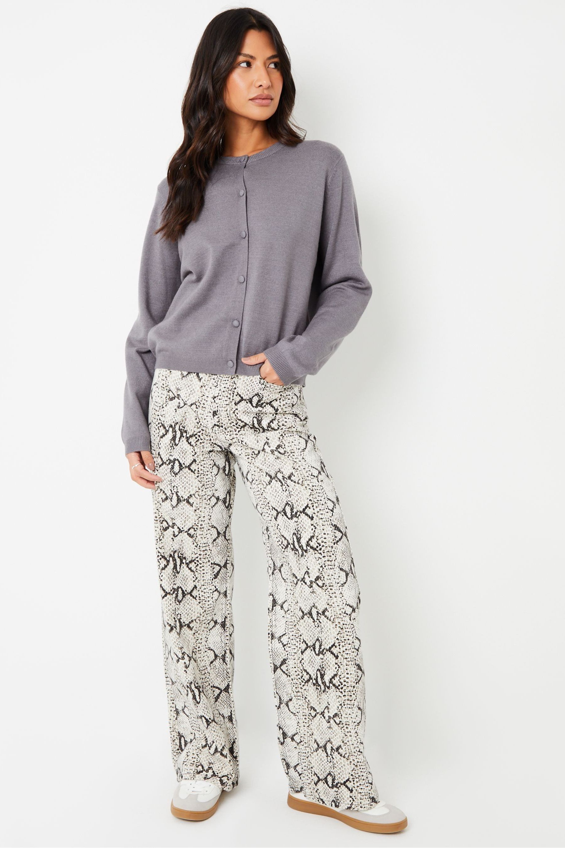 Snake print wide leg pants on sale