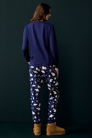 Society 8 Blue Ladies Festive Vibes Bear Pyjamas - Image 3 of 4