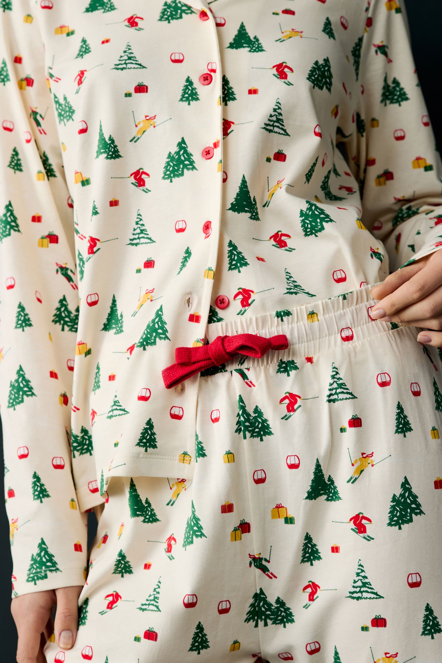 Buy Society 8 Cream Ladies Ski Slope Christmas Pyjamas from Next Canada