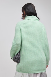 Simply Be Green Roll Neck Longline Jumper - Image 2 of 4