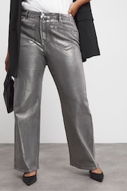 Simply Be Silver Straight Leg Jeans - Image 4 of 4