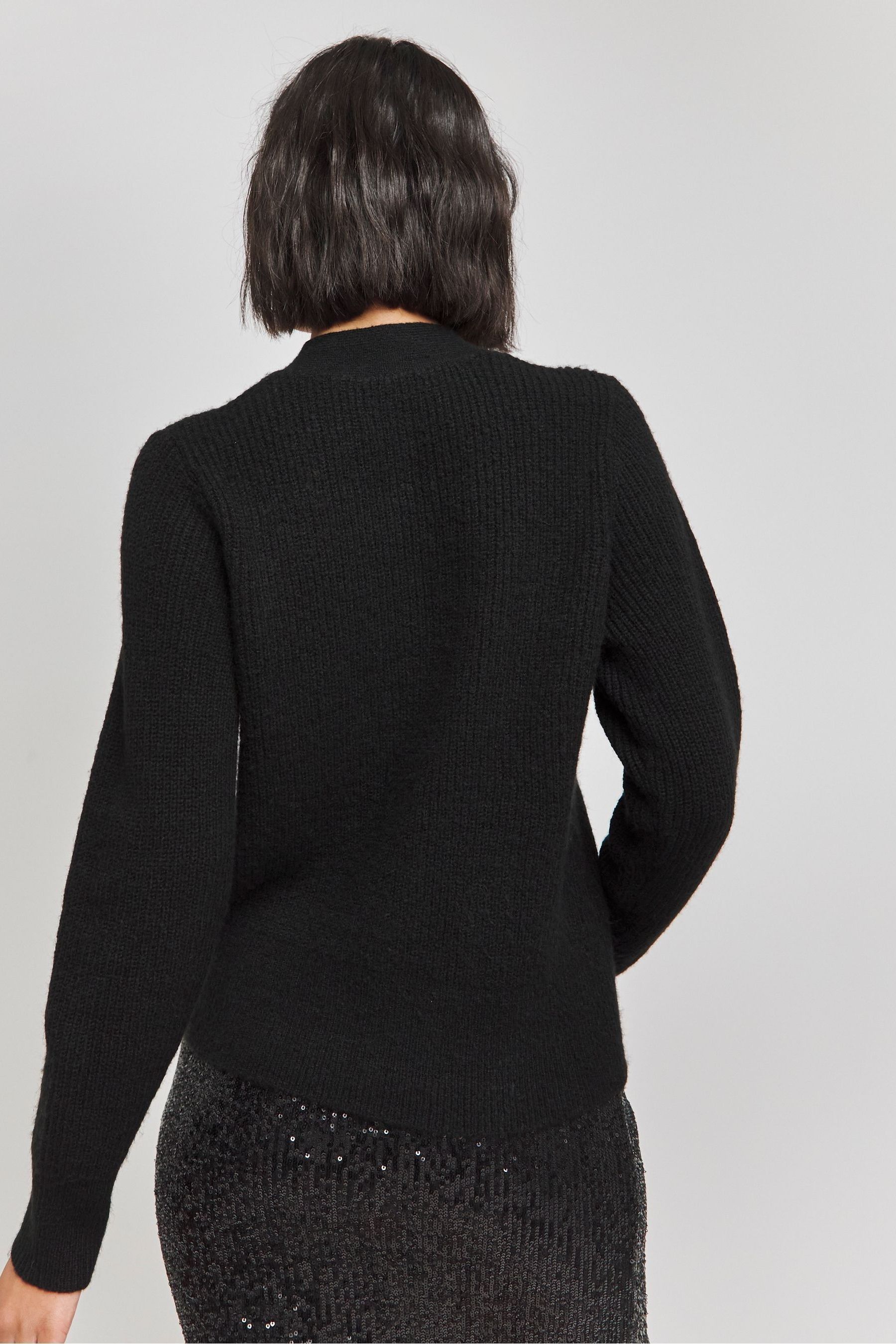 Buy Simply Be Black Diamante Bow Cardigan from Next Canada