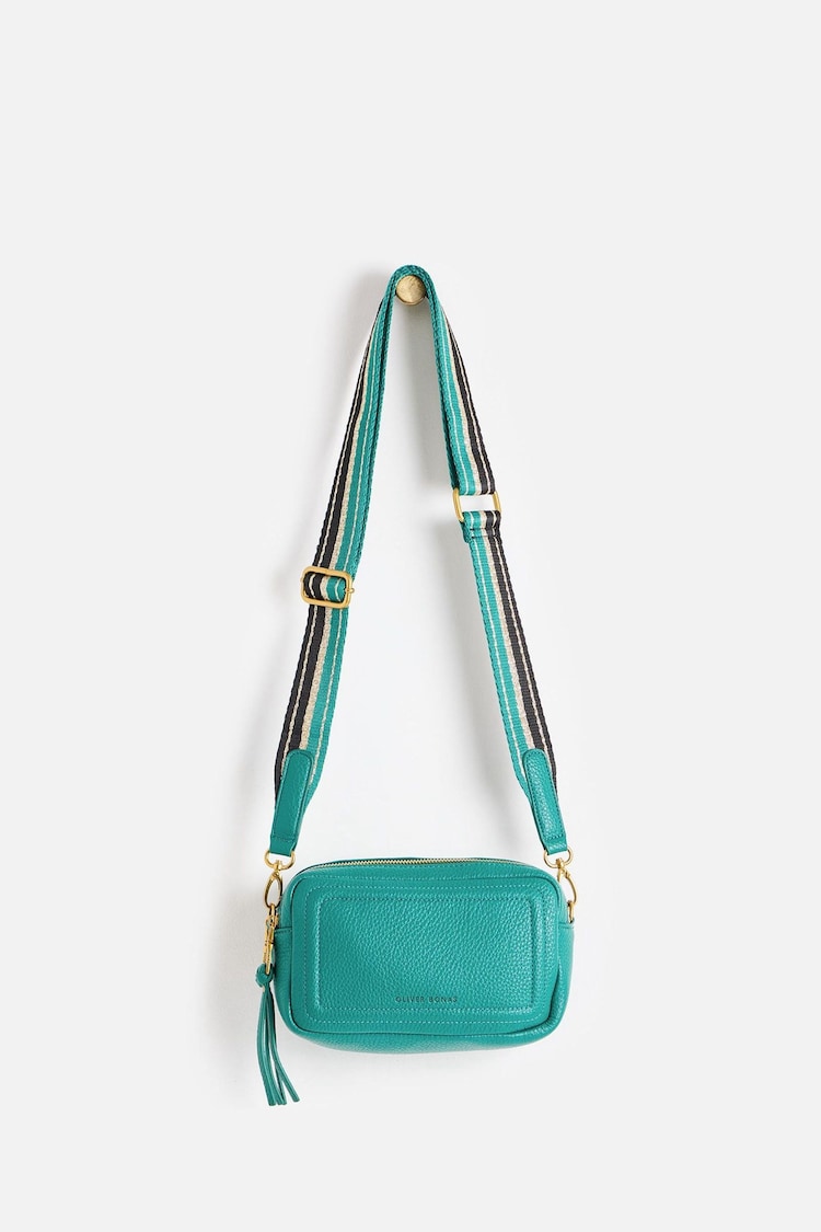 Oliver Bonas Green Large Simen Cross-Body Bag - Image 1 of 6