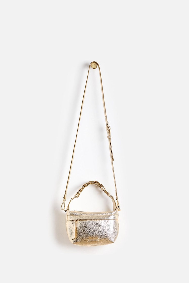 Oliver Bonas Gold Murphy Small Metallic Cross-Body Bag - Image 1 of 6