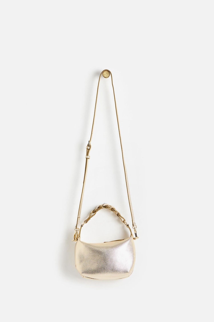 Oliver Bonas Gold Murphy Small Metallic Cross-Body Bag - Image 2 of 6