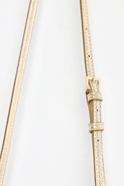 Oliver Bonas Gold Murphy Small Metallic Cross-Body Bag - Image 6 of 6