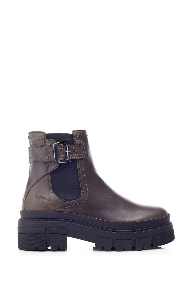 Moda in Pelle Oller Buckle Strap Chunky Leather Chelsea Boots - Image 1 of 4