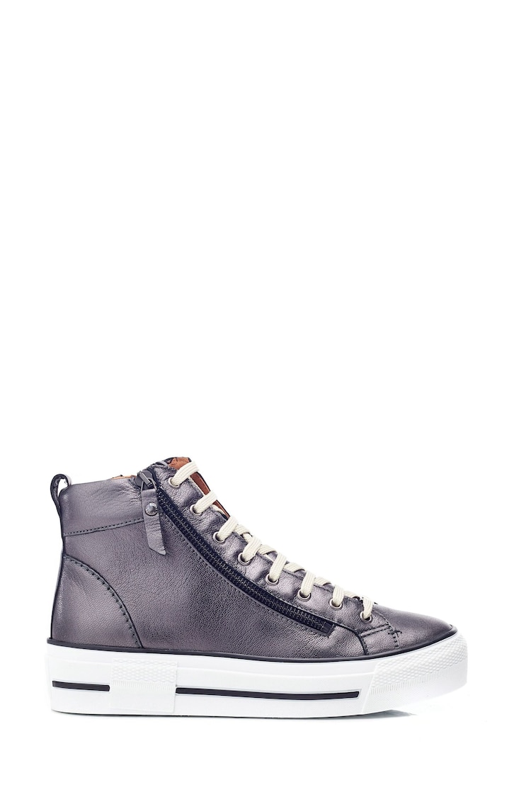 Moda in Pelle Annaken High Top Chunky Lace-Up Leather Trainers - Image 1 of 4