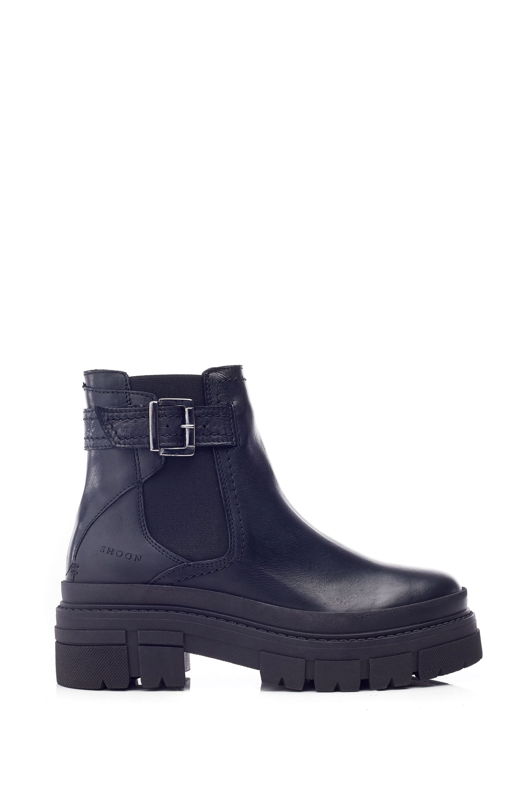 Buy Moda in Pelle Oller Buckle Strap Chunky Leather Chelsea Boots from Next Oman