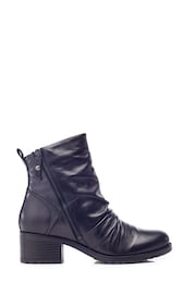 Moda in Pelle Onika Rouched Leather Ankle Boots - Image 1 of 4