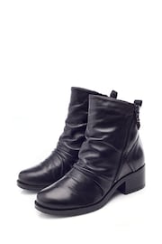 Moda in Pelle Onika Rouched Leather Ankle Boots - Image 2 of 4