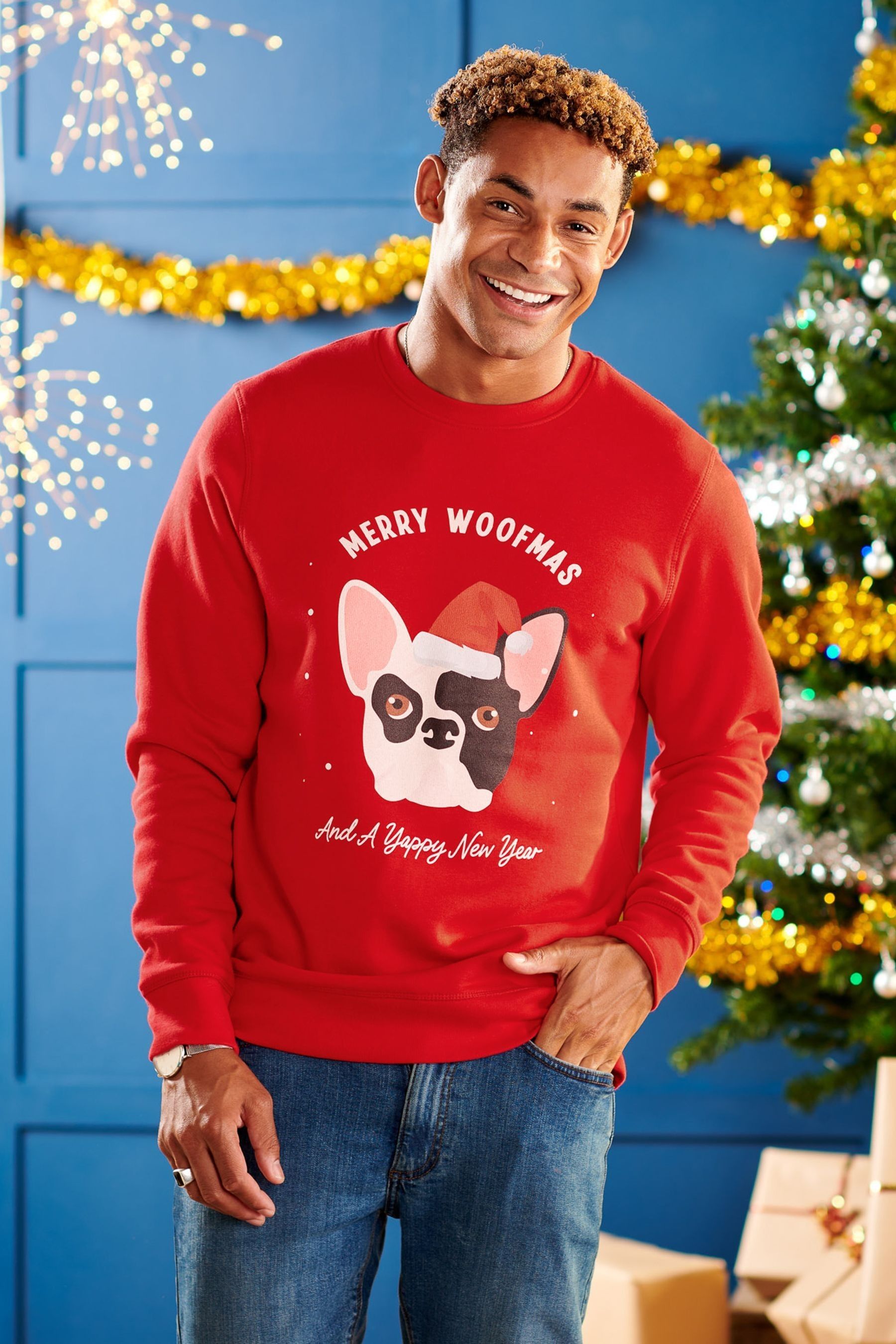 Mens cat christmas jumper hot sale