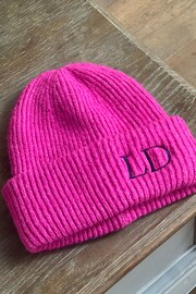 Solesmith Pink Embroidered Colour Pop Beanie - Image 2 of 2