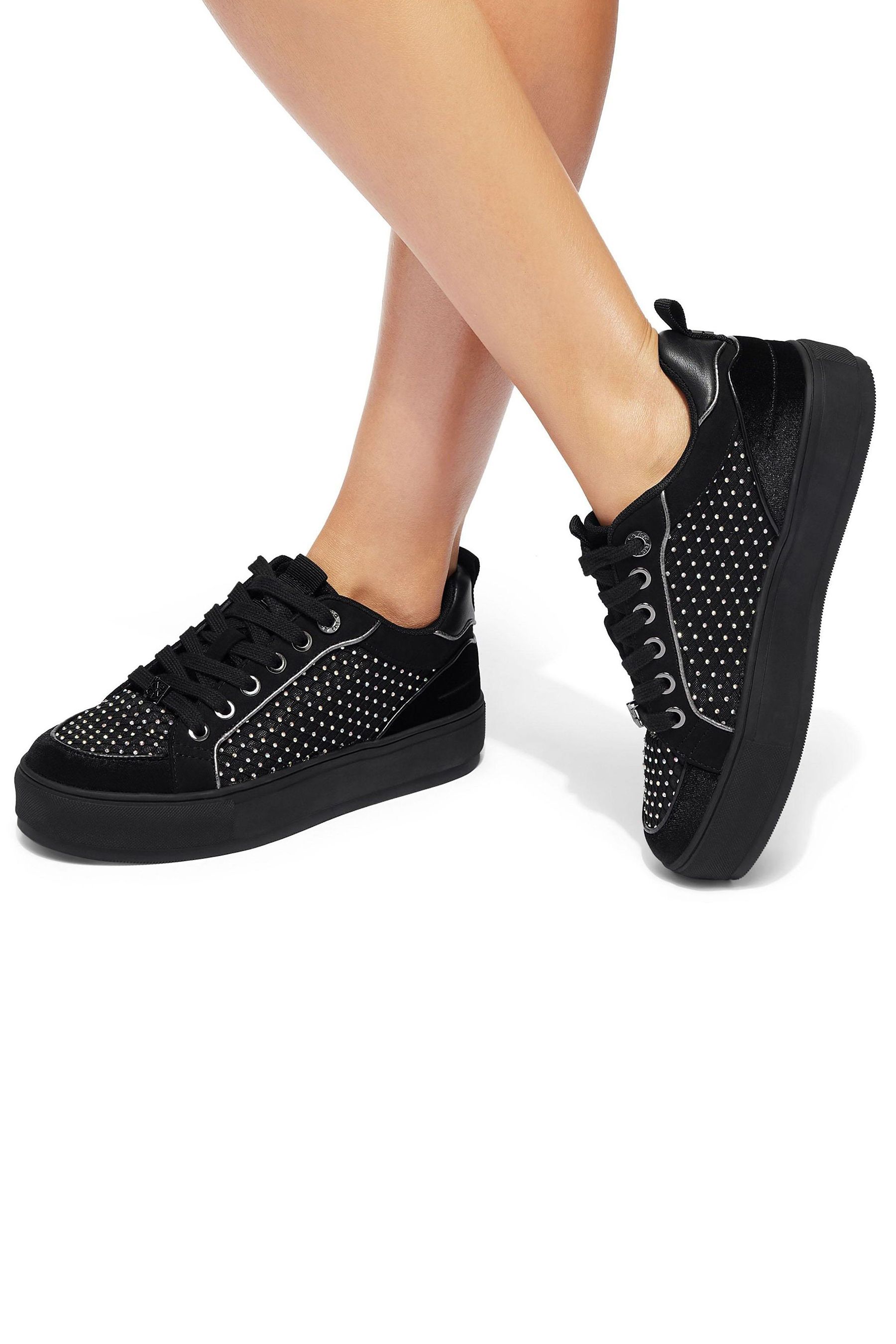 KG Kurt Geiger Kingly Gem Black Trainers 5 EU 38 Womens