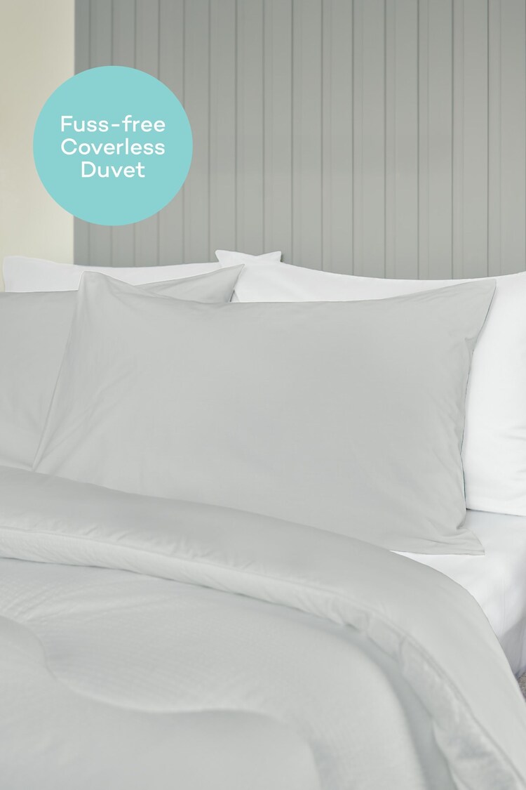 Night Lark Seersucker Coverless Duvet and Pillowcase Set 4.5 Tog - Image 2 of 8