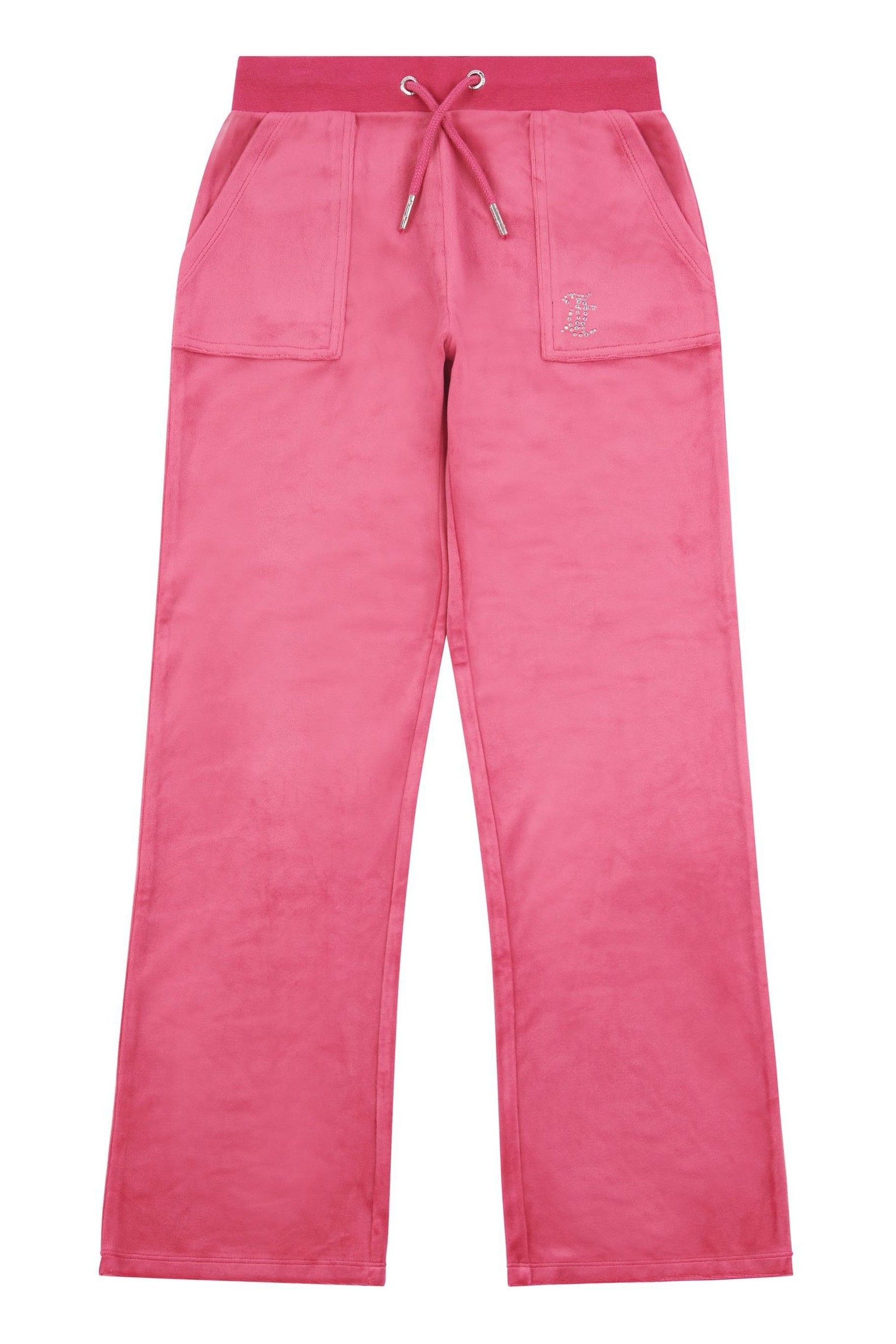 Buy Juicy Couture Pink Mini Girls Diamante Wide Leg Joggers from Next Ireland