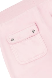 Juicy Couture Light Pink Mini Girls Diamante Wide Leg Joggers - Image 4 of 4