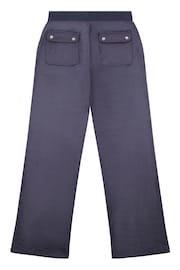 Juicy Couture Blue Mini Girls Diamante Wide Leg Joggers - Image 2 of 4