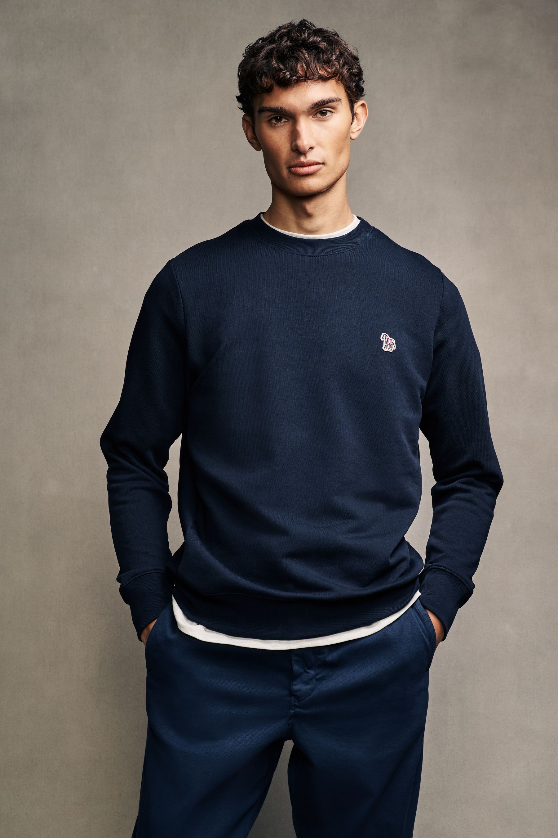 Buy PS Paul Smith Quarter Zip Zebra Print Logo Sweatshirt from Next Oman