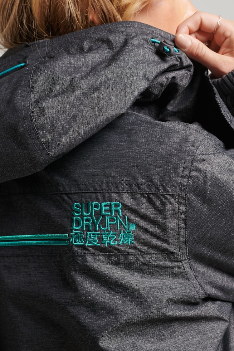 Superdry Grey Pop Zip Hooded Arctic SD-Windcheater Jacket - Image 6 of 6