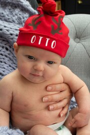 Solesmith Personalised Christmas Reindeer Baby Hat - Image 2 of 3