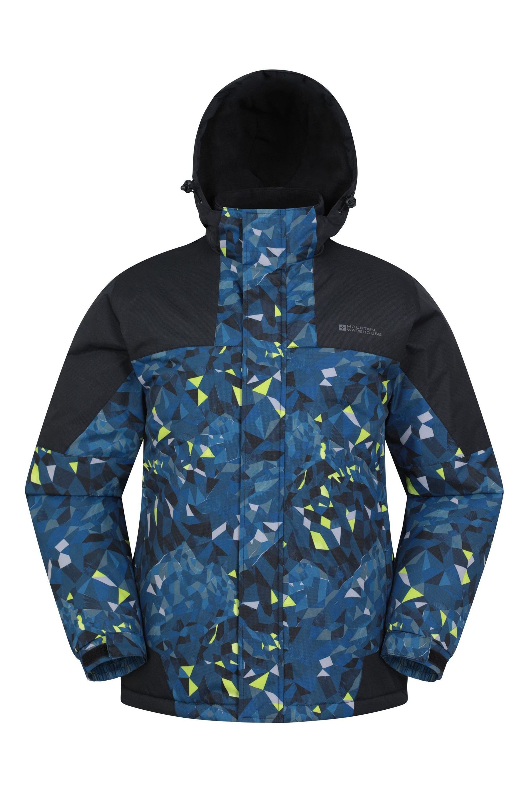 Buy Mountain Warehouse Blue Shadow II Mens Fleece Lined Printed Ski Jacket from Next Ireland