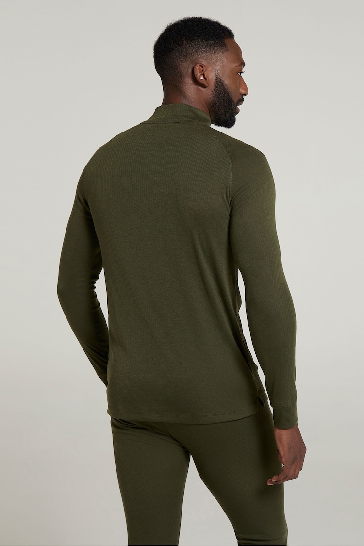 Mountain Warehouse Green Mens Talus Zip Neck Thermal Top - Image 4 of 4